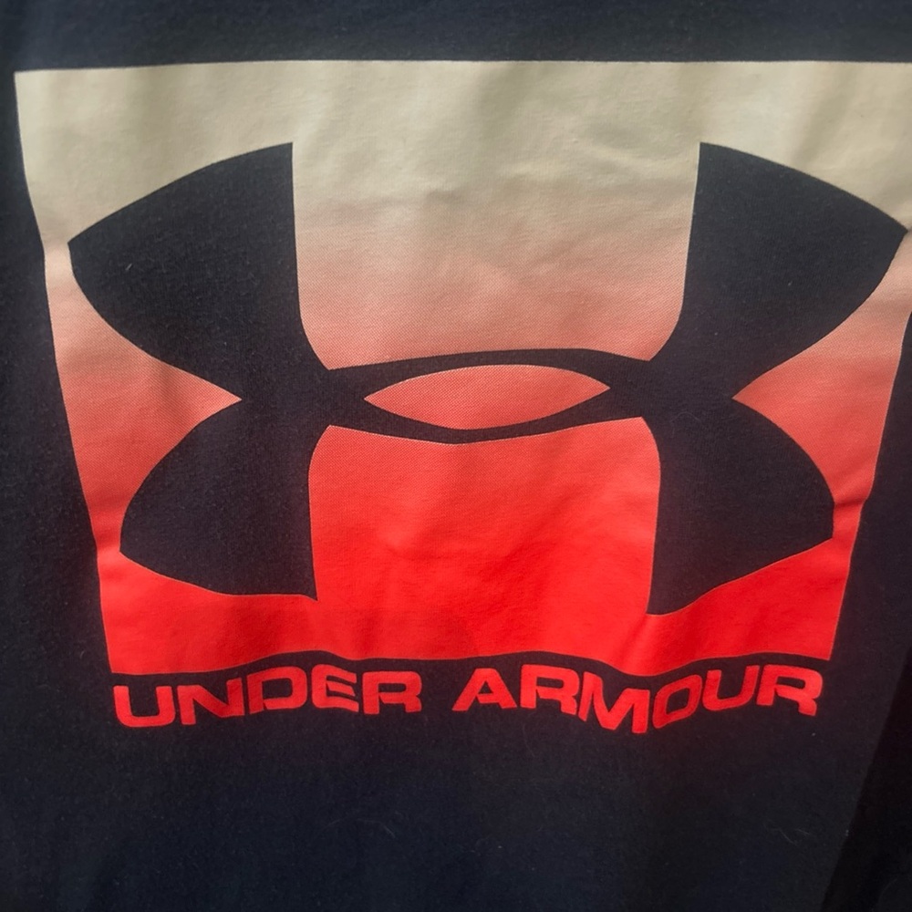 Under Armour Black and Red Logo T-Shirt